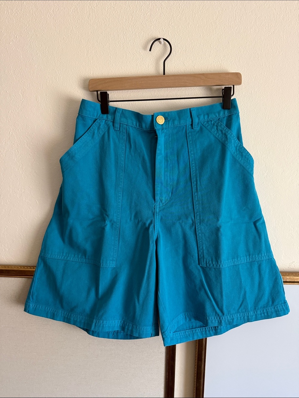 Big Bud Press Turquoise long line shorts in M, NWT - Picture 3 of 4